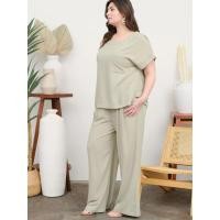 ราคา ครบชุด : ชุดกางเกงขากว้างผ้าลินิน surplus Bigsize vnxk ของแท้ (43502206431)