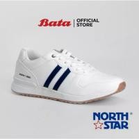 ราคา Bata NORTH STAR MEN'S SPORT CASUAL รองเท้าผ้าใบชาย แบบเชือก สีขาว รหัส 8211033 (8787680860)
