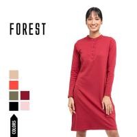 ราคา Forest Dress Perempuan Forest Ladies Premium Weight Cotton Mandarin Collar Long Sleeve Dress - 822093 (17694758893)