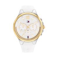 ราคา TOMMY HILFIGER Sienna Day-Date รุ่น TH1782598 นาฬิกาข้อมือผู้หญิง สายซิลิโคน White/Gold หน้าปัด 40 มม. (19489243348)