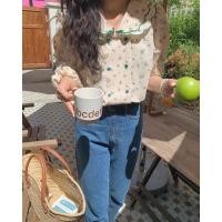 ราคา cpjgirlxx | Spring Day button Shirt - 2col [5.5] เสื้อเชิ้ตคอบัว ลายดอก เกาหลี (19000673638)