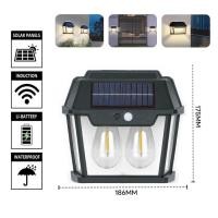 ราคา โซล่าเซลล์ติดผนัง PAE140 โคมไฟติดผนัง LED โซล่าหลอดไส้ พลังงานแสงอาทิตย์ ไฟภายนอกอาคาร แสงเหลือง (25452793813)