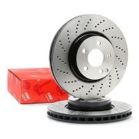 ราคา ⭐BENZ⭐ จานเบรค หน้า เจาะรู TRW รุ่น W204 E-Class W207 W212 | เบอร์ DF4862S | OE 000 421 30 12 | จานดิส เบรก (26260314030)