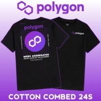 ราคา [HOT] เสื้อยืด POLYGON MATIC STREETWEAR / เสื้อผ้า POLYGON MATIC CRYPTO / PREMIUM 24S COMBED COTTON / สีดํา / UNISEX สําหรับผู้ชายและผู้หญิง (48200912198)
