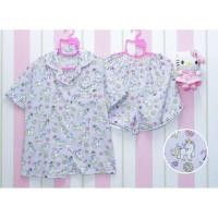 ราคา ชุดนอนแขนสั้นขาสั้นผ้าไหมอิตาลีพิมพ์ลายยูนิคอร์น (3983404565)