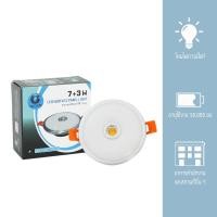 ราคา IWACHI โคมไฟดาวน์ไลท์ เปลี่ยนแสงได้ 3 STEP IWC-DL-COB-7+3W-WH+WW (13609374637)