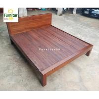 ราคา Furnitur99 เตียงโมเดิร์นไม้สัก เตียงนอนไม้สัก 6 ฟุต เตียงนอน 5 ฟุต สีโอ๊ค ไม้สักแท้ 100% (4641270065)