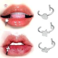 ราคา HWETR 1 PC สแตนเลสสตีลจมูกปลอมแหวน Hoop Septum แหวน C คลิปแหวนต่างหูจมูกปลอมเจาะผู้หญิงเครื่องประดับ Non-Pierced ใหม่ (56802577819)