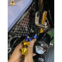 ราคา A01ชุดน็อตบังโคลนหน้า =4ตัว GPX DRONE150 น็อตสแตนเลส ทองและไทเท NEW!! **จุดที่10** (11902693967)