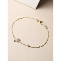 ราคา สร้อยข้อมือทองแท้ 9K เพชรแท้  Written Alphabet Bracelet (25038802488)