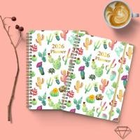 ราคา planner แพลนเนอร์ 2026 Cross-Border Amazon 2026 English Notepad A5 Metal Coil Notebook Weekly Plan Schedule Notebook (53350617298)