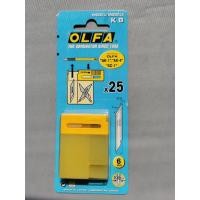ราคา ใบมีดคัตเตอร์ ใบมีด โอฟ่า OLFA รุ่น KB พร้อมกล่องเก็บ สีเหลือง 25 ใบ ใช้กับ AK-1 / AK-4 / SC-1 จากประเทศญี่ปุ่น (14880400389)