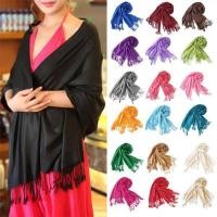 ราคา ผ้าคลุมไหล่ ผ้าผันคอ พาสมีน่าสีพื้น [100 % cashmere ] (21170241923)
