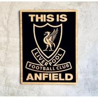 ราคา ป้ายตกแต่งแขวนผนัง This is Anfield ลิเวอร์พูล Liverpool FC ลายไม้เคลือบเงา-3D (21481310202)