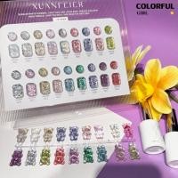 ราคา 【พร้อมส่ง】สีสีเจล XUANFEIERสีกากเพชร สีเจลกลิซเตอร์ 18 สี แถม ชาร์ทสี(XUANFEIER) สีเจลกลิซเตอร์ (29686605110)