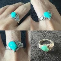 ราคา แหวนหัวใจ เงิน 92.5% เทอร์ควอยซ์+แมกกาไซด์ (23832424340)