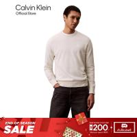 ราคา CALVIN KLEIN เสื้อสเวตเตอร์แขนยาวผู้ชาย ทรง Regular รุ่น 40LM300 YAS - สี Off White (43658163386)