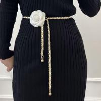 ราคา SHAHRAYA - เข็มขัดแฟชั่นสตรีลายดอกกุหลาบสีดําและสีขาว | เข็มขัดผู้หญิงลําลอง | โมนาลิสาบูติก (28742380213)