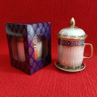 ราคา แก้วเบญจรงค์ เขียนลายขอบ งานปราณีต (7533949437)