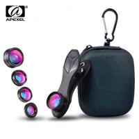 ราคา C APEXEL Universal Clip 5 In 1 Fish Eye Lens Wide Angle Ro 2X Teleconverter CPL Mobile Phone Lens F (48550428656)