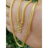 ราคา สร้อยคอลายสี่เสาขนาดเทียบเท่า1บาทตัวสร้อยทำจากทองเหลืองแท้ไม่ชุบสีแถมน้ำยาล้าง1ขวด (29715390970)