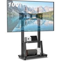 ราคา Stylish Rolling Tv Stand,mobile Tv Stand Cart พร้อมชั้นวางสําหรับทีวี 42-100 นิ้ว,สูงแบบพกพาขาตั้งทีวีบนล้อ,hight Adju (47401180436)