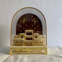 ราคา ตู้พระ โต๊ะหมู่บูชา ขนาดจิ๋ว มีฝาครอบ ฐานงา (ครอบโอ้ค) (24312467948)