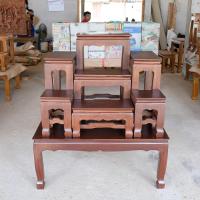 ราคา โต๊ะหมู่บูชา หมู่ 7 หน้า 7 สีโอ๊ค ไม้สักทอง ขนาดกลาง บุชาพระถวายสักการะ ขึ้นบ้านใหม่ งานพิธี ไม้สักแท้ ของดีเมืองแพร่ (4319964689)