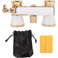 ราคา แว่นโอเปร่าแบบพกพา ขนาดเล็ก พร้อมแว่นขยายภาพระยะไกล 3x25 ออกแบบมาในสไตล์วินเทจ สีขาว (53252612713)