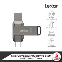 ราคา Lexar D400 256GB Dual USB Type-C/A USB 3.1 Flash Drive 2-in-1 (แฟลชไดรฟ์ทูอินวัน) (LJDD4000256G) Metal, Android PC Mac (28053695288)