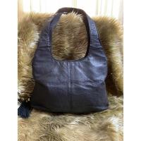 ราคา กระเป๋าสะพายไหล่หนังแท้ ทรงย่าม สีดำ งานแฟชั่น มือ#2 (14648354516)