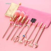 ราคา WMES1ZA ชุดแปรงแต่งหน้า Sailor Moon Princess Anime Eyeliner Blush Eyebrow Highlighter แปรงพร้อมถุงเก็บ Foundation Blending ของขวัญแปรงแป้งฝุ่น (50152514250)