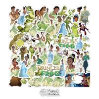 ราคา ʕ •ᴥ•ʔ ✿ พร้อมส่ง : สติ๊กเกอร์กันน้ำลายมหัศจรรย์มนต์รักเจ้าชายกบ | The Princess and the Frog Waterproof Sticker Set. (26013138513)
