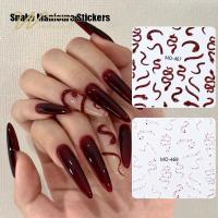 ราคา WindindRelief Snake Retro Three-dimensional Manicure Dark Stickers-ww (42700588288)