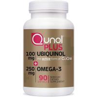 ราคา Qunol Plus Ubiquinol CoQ10 100mg พร้อมน้ํามันปลา Omega 3 250mg, อาหารเสริมสารต้านอนุมูลอิสระความแรงพิเศษ, 90 Count (50802471592)
