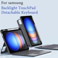 ราคา Tablet Case For Samsung Galaxy Tab S7 S8 S9 S10+ A8 A9+ Case Keyboard For Samsung Tab Case Rainbow Bluetooth Keyboard (43458656352)