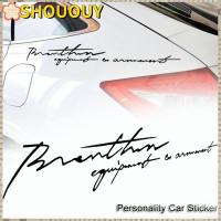 ราคา SHOUOUY สติกเกอร์ติดรถยนต์ลายตัวอักษรภาษาอังกฤษกันน้ำ สีดำ สีขาว ขนาด 29*5.5cm/58*11cm (23072284349)