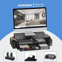 ราคา ชั้นวางคอมพิวเตอร์ตั้งโต๊ะ ชั้นวางจอคอมพิวเตอร์ มีที่วางปากกา 2 อัน ชั้นเก็บของ และลิ้นชัก (24917527820)