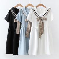 ราคา ชุดเดรสกะลาสี เบบี้ดอลล์ น่ารักคอปกลายสก๊อต (40608832871)