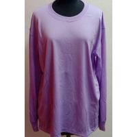 ราคา เสื้อยืดคนงาน คอกลม แขนยาว สีม่วงอ่อน ฟรีไซส์ รอบอก 44 นิ้ว จั๊มปลายแขน (22349897797)