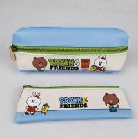 ราคา Hong Kong Line Friends Brown Cont Sally กระเป๋าดินสอ หนัง Pu Lff12878/12877 (15550177165)