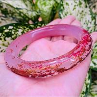 ราคา กำไลหยกพระสมเด็จโตเนื้อหยกขาวอมชมพู ลายเรียบลงรักปิดทอง (22481328861)