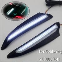 ราคา GoldWing GL 1800 Motorcycle Front Lamp Vent Trim LED Light Turn Signal Kit For HONDA Gold Wing F6B (47552438084)