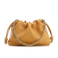 ราคา NEW! Lady L Genuine Leather Scrunchie Bag - Mustard กระเป๋าสะพายหนังแท้ สีมัสตาร์ด (48800559907)