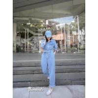 ราคา TE627 : จั๊มสูทยีนส์กระดุมหน้า (18651332948)