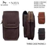 ราคา ซองใส่มือถือหนังแท้ ร้อยเข็มขัดเหน็บเอว ใส่ได้3เครื่องฝาสั้น ใส่ ไอโฟนโปรแม๊กซ์ได้ หรือรุ่นอื่นที่ขนาดใกล้กัน (20262721625)