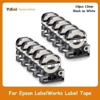 ราคา 10 แพ็คสําหรับ Epson Label Maker เทป LK-4WBN LC-4WBN LC 4WBN9 SS12KW 12 มม.สีดําสีขาวป้ายเทปทํางานสําหรับ Epson LabelWorks LW300 LW400 LW500 LW700 LW-K200PX (43401077428)