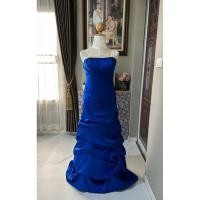 ราคา ชุดราตรียาว(ไซส์ S)สีน้ำเงิน #มือสอง# (24951512865)