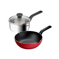 ราคา ชุดเครื่องครัว กระทะ 24 ซม.+หม้อมีด้าม 16 ซม. ทีฟาล์ว Tefal (27692858571)
