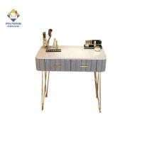 ราคา พร้อมส่ง โต๊ะเครื่องแป้ง โต๊ะแป้ง โต๊ะแต่งหน้า โต๊ะกำมะหยี่ โต๊ะแต่งหน้าสวยๆ ผ้ากำมะหยี่ โต๊ะเครื่องแป้ง มี2ลิ้นชัก ขนาด80*40*76CM (26500088801)